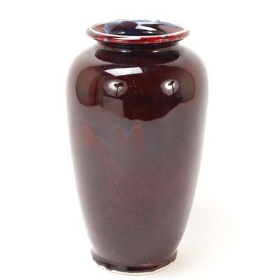Sale Photo Thumbnail #356: Lot 355 chinese porcelain oxblood flambe glazed vase