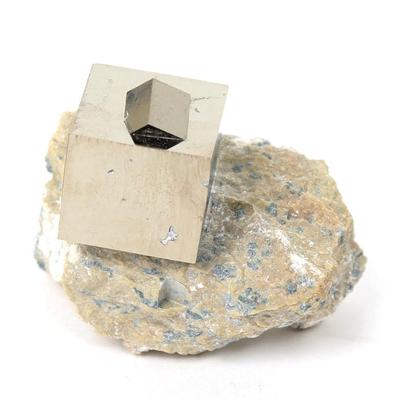 Sale Photo Thumbnail #214: Lot 213 pyrite cube in matrix la roja, spain