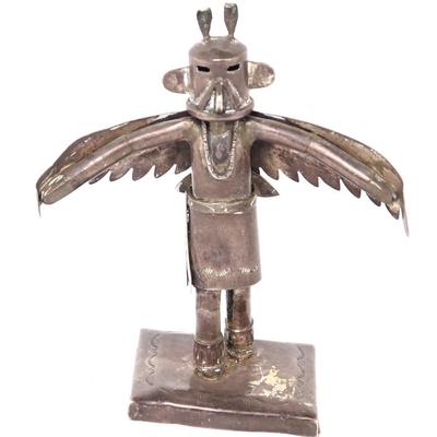 Sale Photo Thumbnail #428: Lot 428 jeffrey castillo vintage kachina doll silver 70 grams