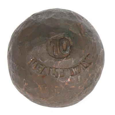 Sale Photo Thumbnail #493: Lot 493 vintage shot put cast iron