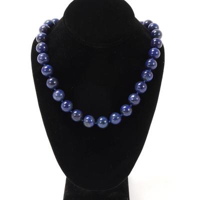 Sale Photo Thumbnail #97: Lot 96 gorgeous lapis lazuli beaded necklace