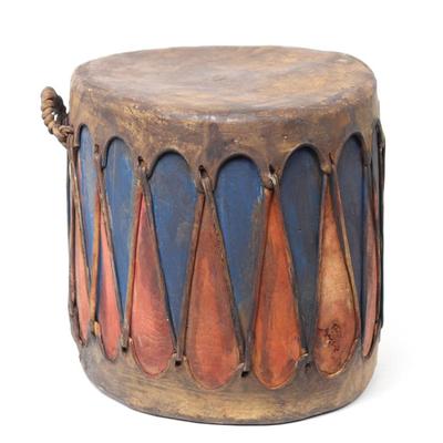 Sale Photo Thumbnail #423: Lot 423 tall native american pueblo drum