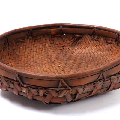 Sale Photo Thumbnail #435: Lot 435 wonderful filipino handwoven serving basket