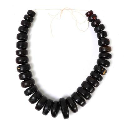 Sale Photo Thumbnail #90: Lot 89 gorgeous natural amber disc necklace