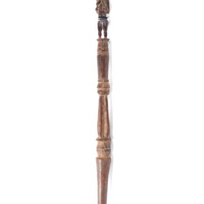 Sale Photo Thumbnail #454: Lot 454 african wood carved ceremonial staff