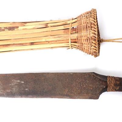 Sale Photo Thumbnail #35: Lot 34 philippines machete w sheath