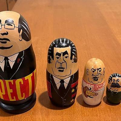Wooden Soviet Stacking Dolls