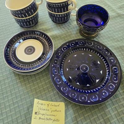 Arabia Finland "Valencia" Patterned Dishes 