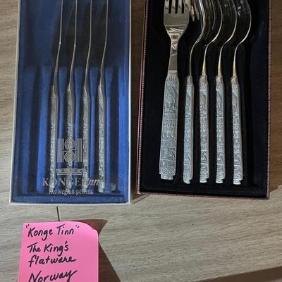 Norwegian Decorated Stainless Steel Silverware 