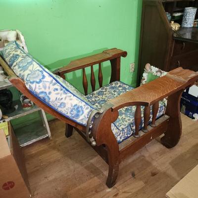Sale Photo Thumbnail #36: Antique Morris recliner