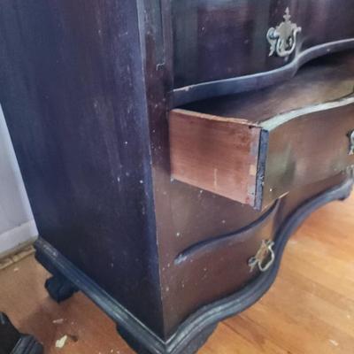 Sale Photo Thumbnail #51: antique serpentine secretary