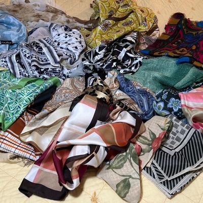 Group Of Ladies Silk Scarves And Creative Scarf Tying Guides 
