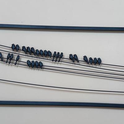 Birds On A Wire Metal Decor 