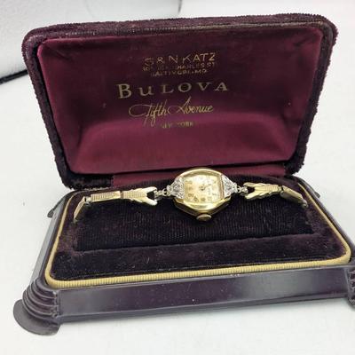 Vintage 14K Gold Bulova Ladies Watch