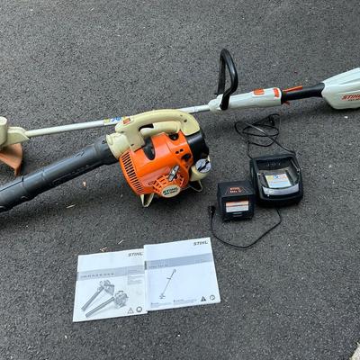 Stihl BG56C Gas Blower And Stihl FSA56 Cordless Trimmer W/ Battery & Charger 