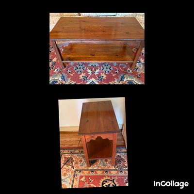 Wood Matching Coffee And Side Tables 