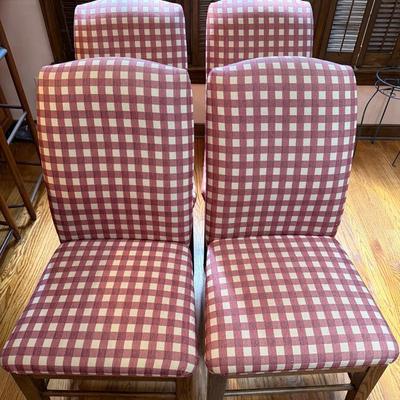 Set Of Four Country Style Upholstered Dining Chairs 