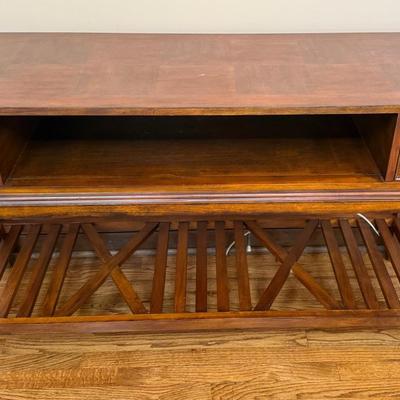 Console Table With Two Drawers And Shelf