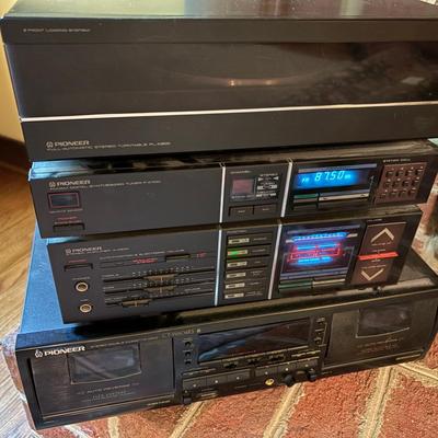 Pioneer Stereo System-Turntable, Tuner, Amplifier, Double Cassette Deck