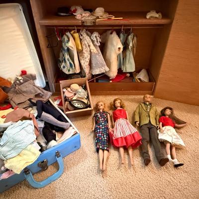Vintage Barbie And Clothing Lot 