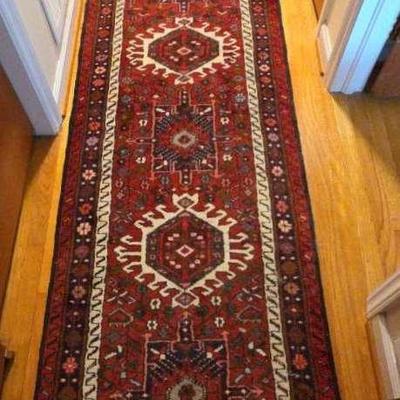Hand-Knotted Persian Karaja Runner Rug