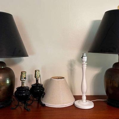 Table Lamps – Pair of Bronze-Inspired Lamps & More