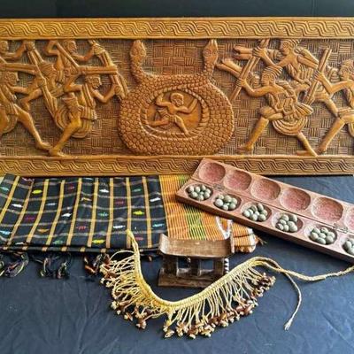 Collection of African Art, Textiles, and Cultural Items
