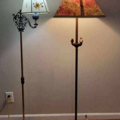 Pair of Metal Decorative Floor Lamps