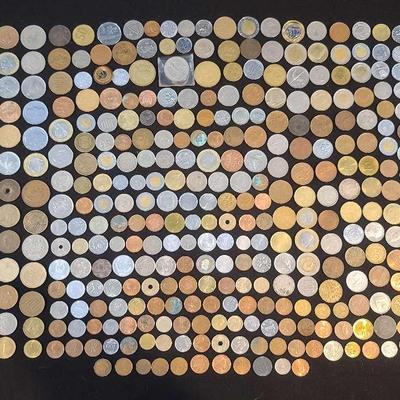 Over 300 Old Foreign Coins – Europe, UK, Asia & Latin America