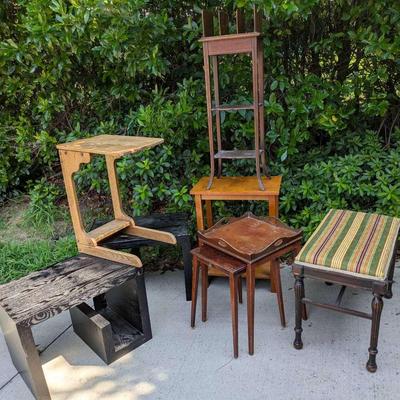 Eclectic Grouping of Small Accent Furniture & Tables