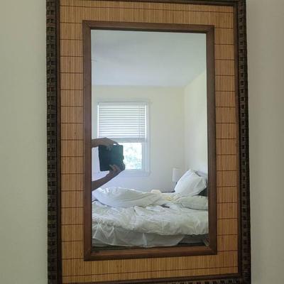 Bamboo Woven Frame Mirror