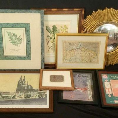 Framed Art Collection Featuring Trowbridge, Antique Map & Köln am Rhein Print