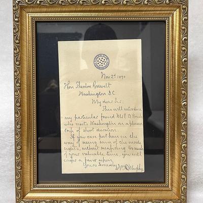 1890 Correspondence to "Theodore Roosevelt"