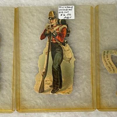 Military Uniform Die-Cut Lithograph Cutouts from 1880s
