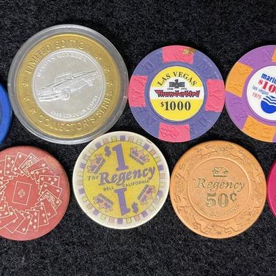 $1000 Vintage Commemorative Casino Tokens and More