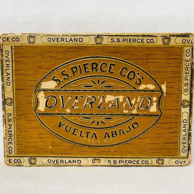 “S.S. Pierce Co” Vintage Overland Cigar Box