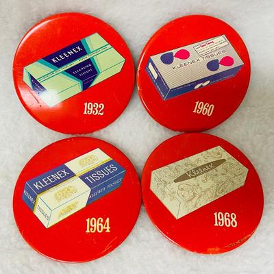 Vintage "Kleenex Advertising Pin-Back Buttons