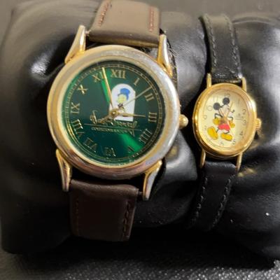 Lotus Mikey Mouse Watch +waltdisney Jiminy Cricket Watch Lot#21
