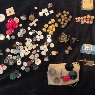 Vintage Buttons + Dolls