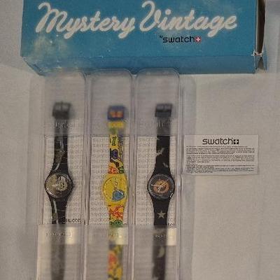Mystery Vintage By Swatch Box Of 3 Watches Retail $100. LOT 27