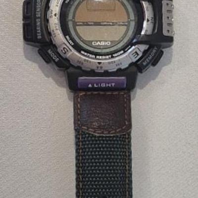 Triple Sensor Casio Watch Digital.  Retail $120.  Lot 30 - Reserve $45