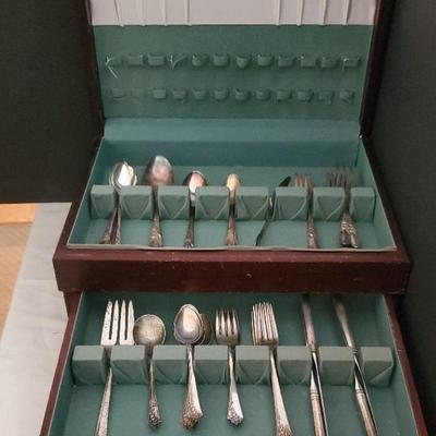 Heirloom Sterling Damask Rose &Community White Orchard Fine Silver Plate Flatware Sets Reserve-$1000
