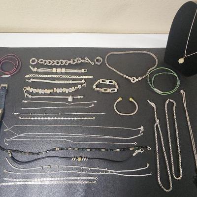 Marked 925 Or 950 Men's Silver Jewelry Lot 1 - Reserve $200