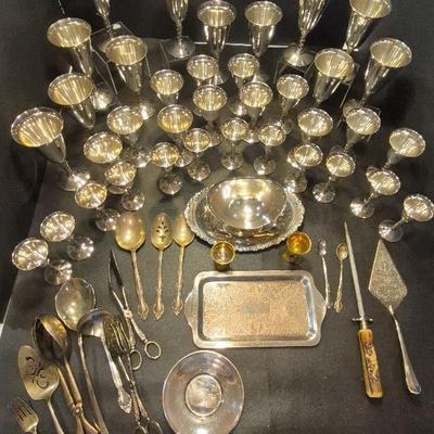 Silver Plated Cup Set +more