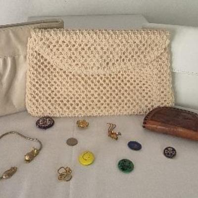 Ladies Purses, Pins, Buttons