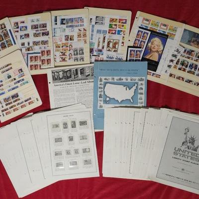 Collectible stamps and more, United States Liberty Stamp Album + Leaflets Of Stamps Lot 64