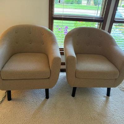 Sale Photo Thumbnail #151: Mid Century Barrel Chairs