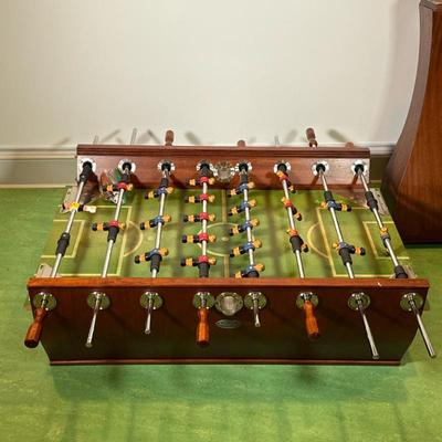 Sportcraft Stadium Foosball Table | With wooden base, currently disassembled; n.b. first photo is a stock photo - h. 35.25 x w. 33 x l....