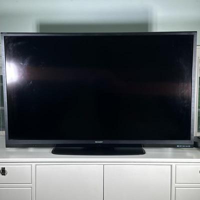 SHARP 60” FLAT SCREEN TV | Sharp 60” Aquos HD TV with four HDMI ports - h. 33.5 x w. 54.5 x d. 16 in
