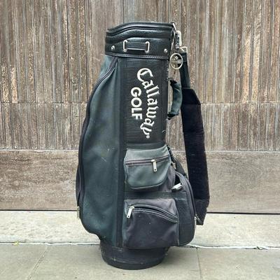 Callaway Golf Bag | Black bag with shoulder strap and multiple pockets. - h. 35 x w. 10 x d. 16 in
